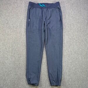 FIGS Regina Jogger Scrub Pants Womens Small Heather Denim Blue FIONx NWOT